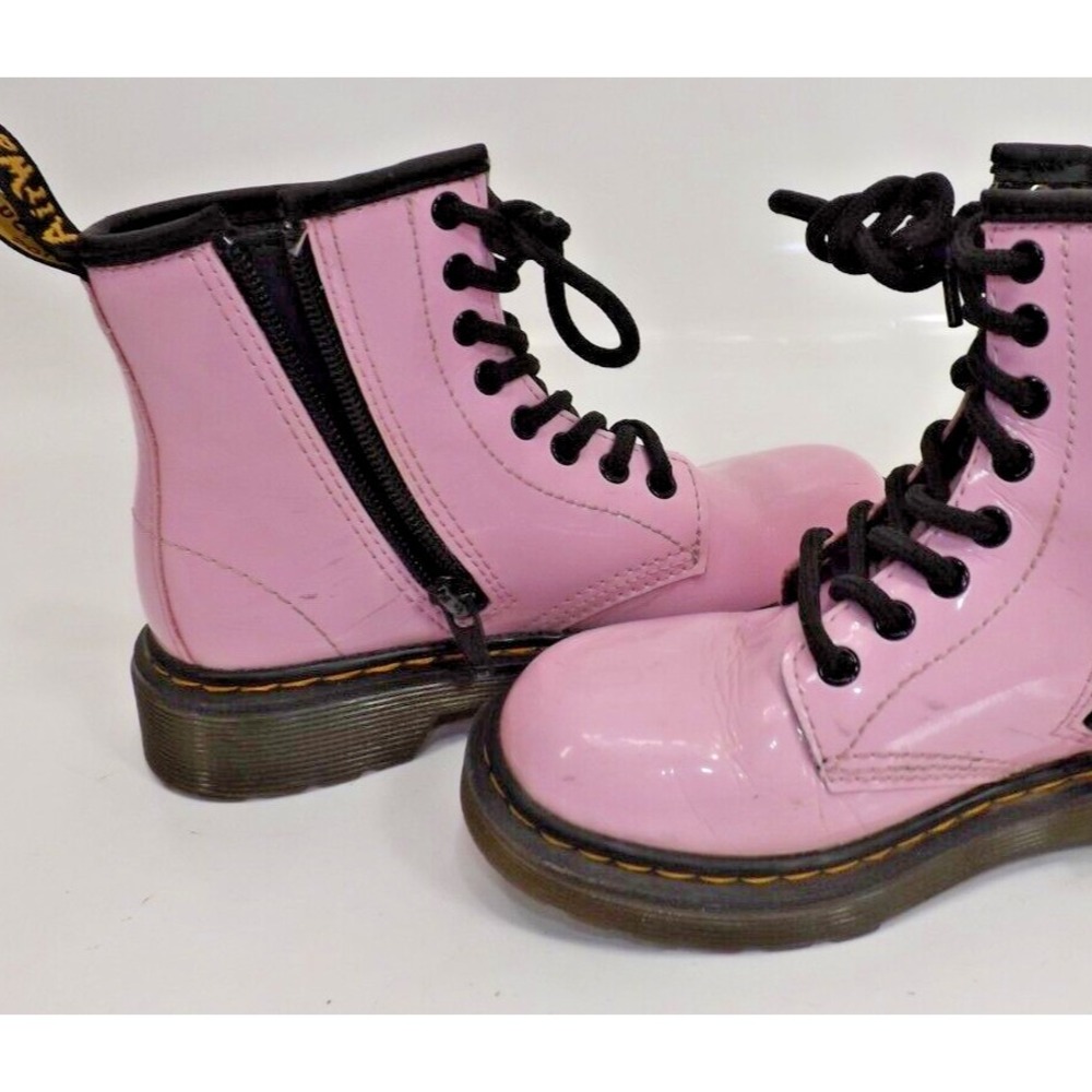Dr. Martens  1460 J - Children's DOCS Shiny PINK Boots  - Child size 12 US - Picture 9 of 12